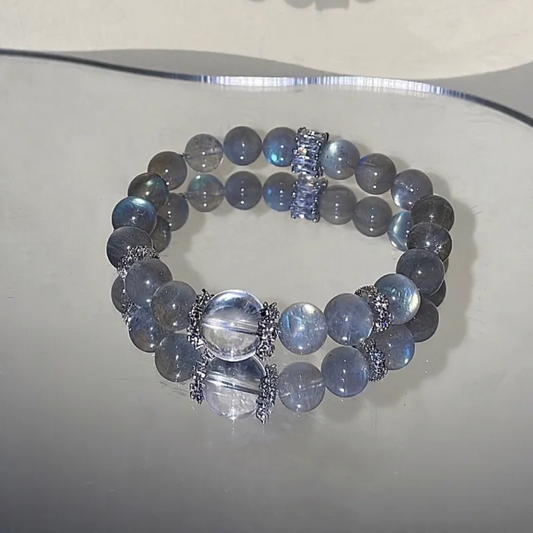 Gray moonstone bracelet